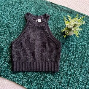 H&M Ribbed Knitted Halter Top - Size Small